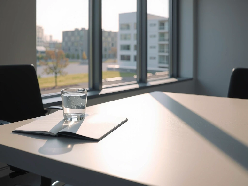 A minimalist, professional workspace representing clear and focused financial planning.