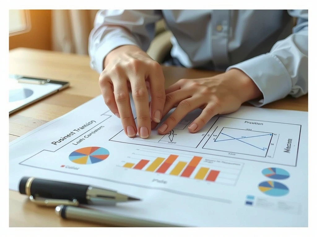 Hands planning a business succession