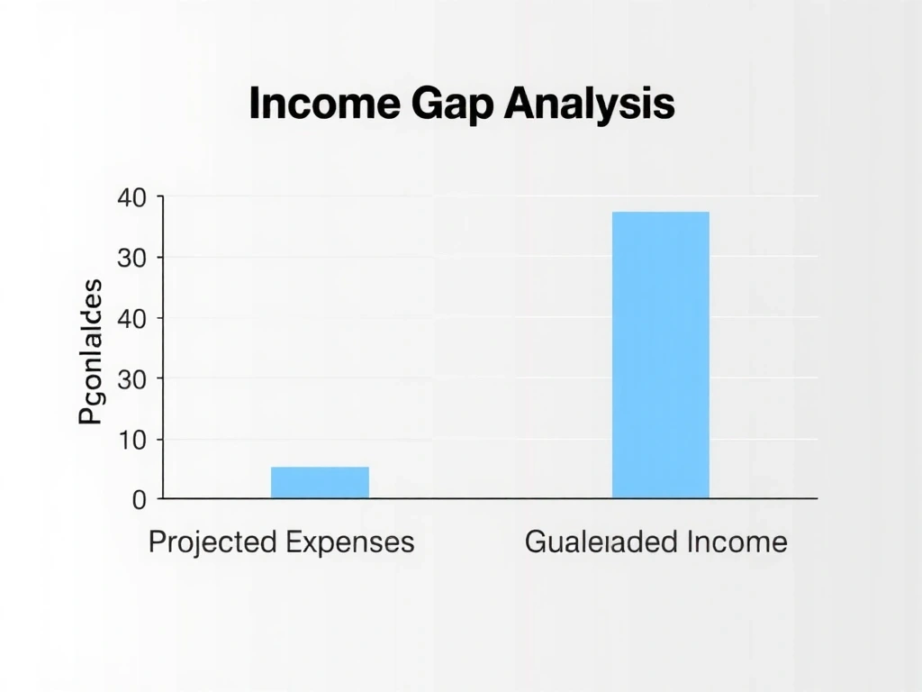 Infographic showing income gap analysis chart